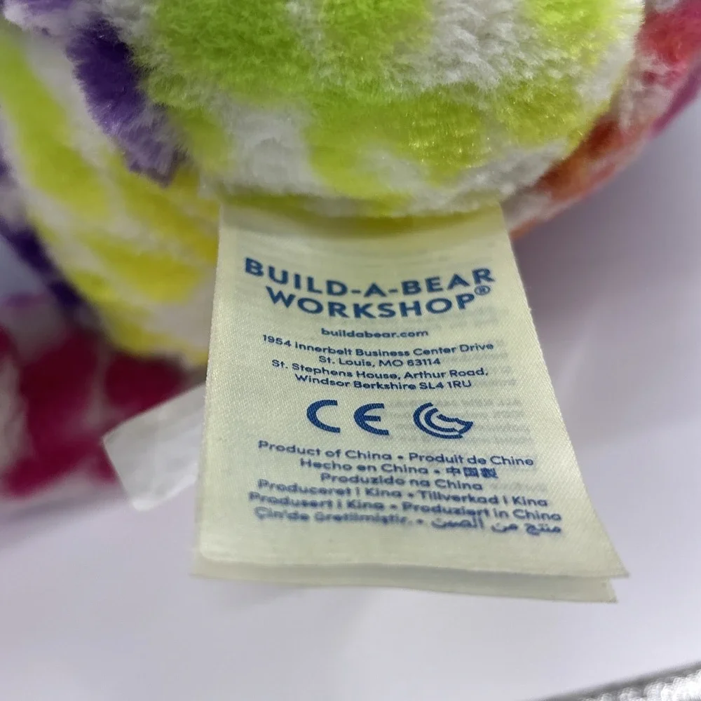 Build A Bear Workshop Lisa Frank Rainbow Multi-color Leopard Cheetah Cat